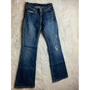 Levi 528 Womens Jeans Size 5 28 Bootcut Stretch Low Rise Ripped Torn Distressed